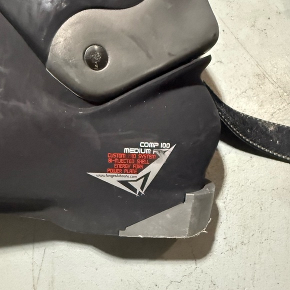 Black and Yellow Lange Comp 100 Ski Boots – Size 13, Medium Fit - Picture 5 of 7